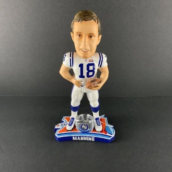PEYTON MANNING Indianapolis Colts SUPER BOWL XLI Ring Base Bobble-head - Picture 1 of 5
